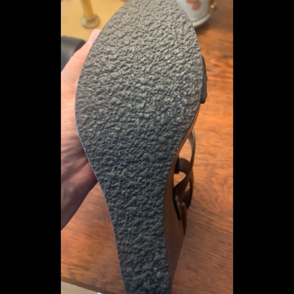 AllSaints Rotchko Wedge Sandals in Black Leather - Picture 9 of 11